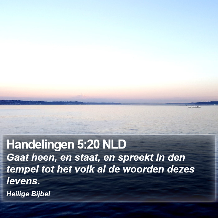 Handelingen 5:20 NLD Bible Study