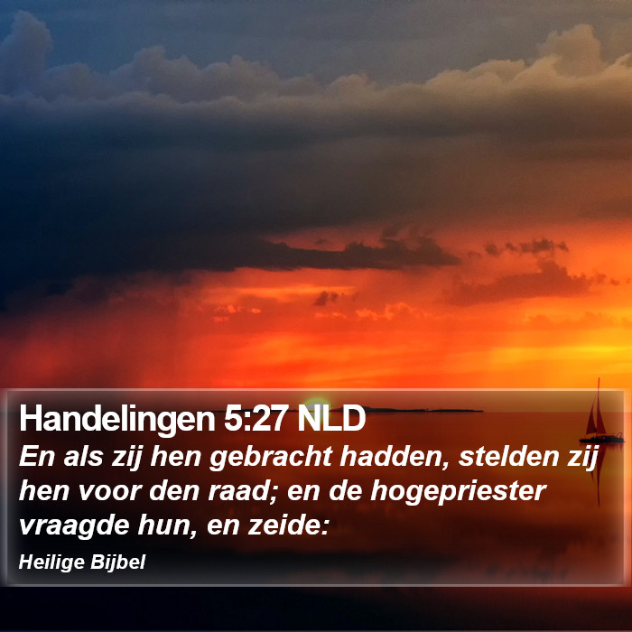 Handelingen 5:27 NLD Bible Study