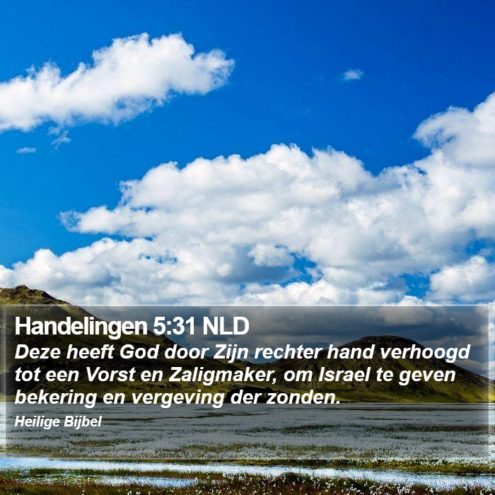 Handelingen 5:31 NLD Bible Study