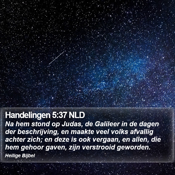 Handelingen 5:37 NLD Bible Study