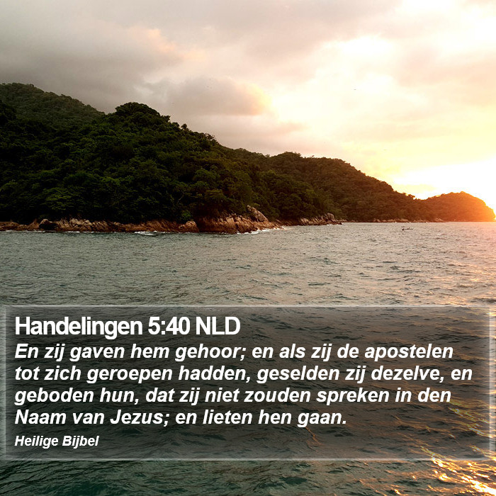 Handelingen 5:40 NLD Bible Study