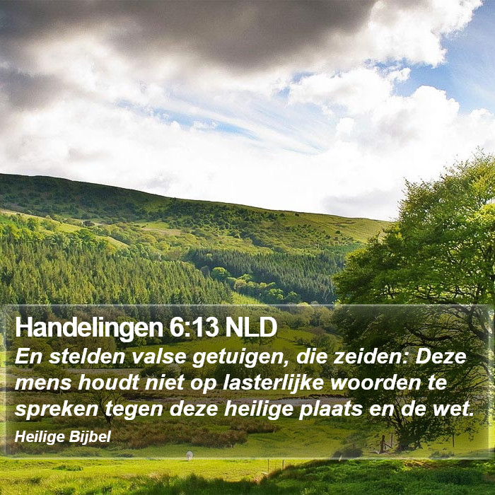 Handelingen 6:13 NLD Bible Study