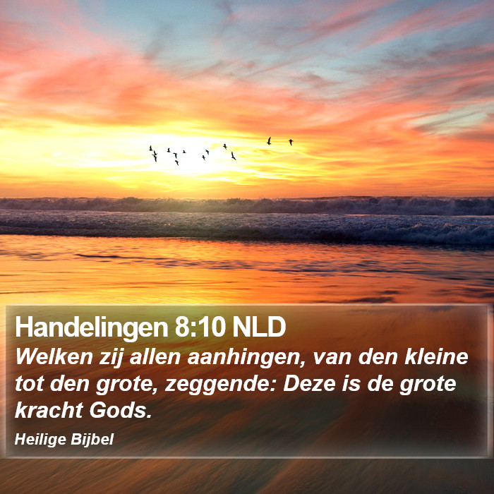 Handelingen 8:10 NLD Bible Study