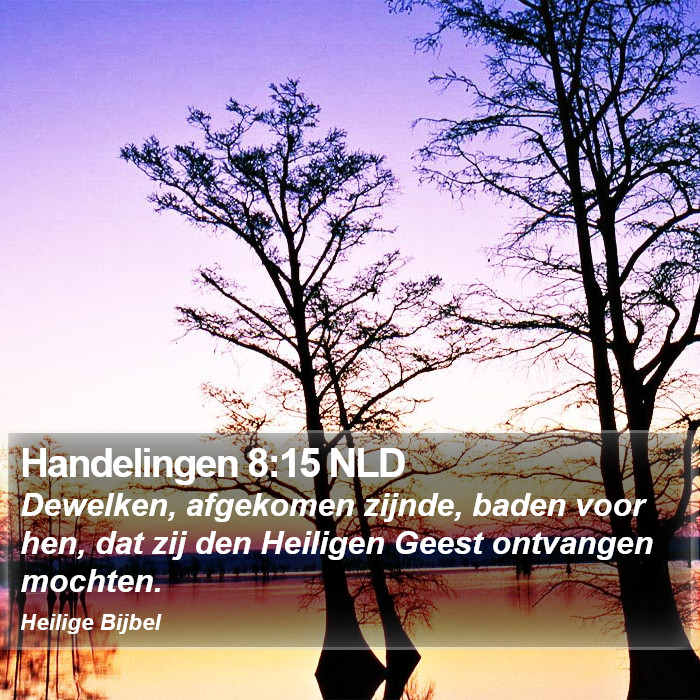 Handelingen 8:15 NLD Bible Study