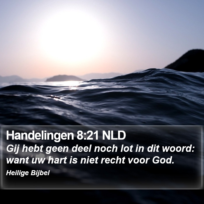 Handelingen 8:21 NLD Bible Study