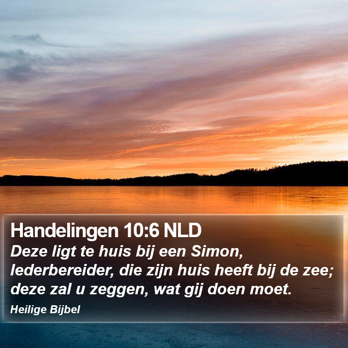 Handelingen 10:6 NLD Bible Study