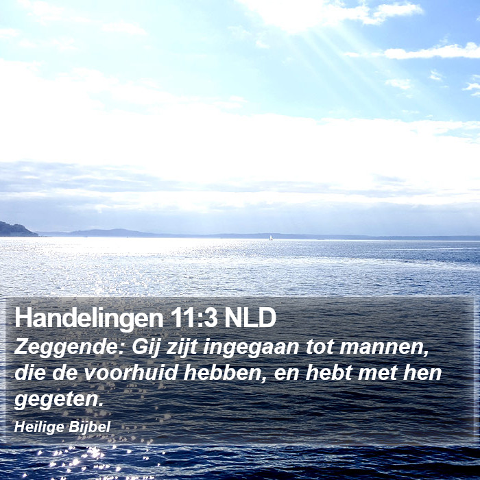 Handelingen 11:3 NLD Bible Study