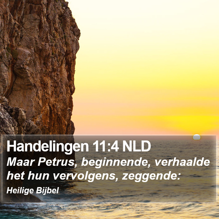 Handelingen 11:4 NLD Bible Study