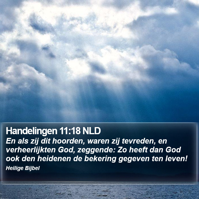 Handelingen 11:18 NLD Bible Study