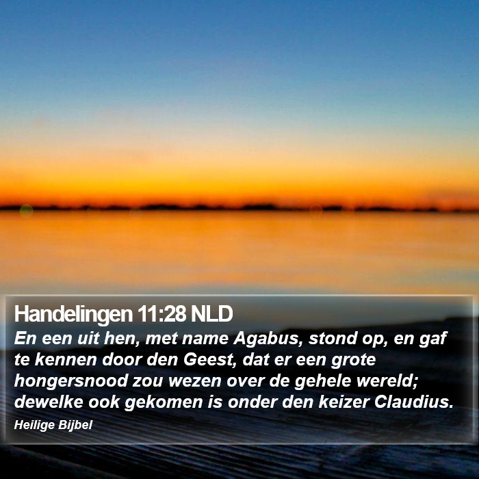 Handelingen 11:28 NLD Bible Study