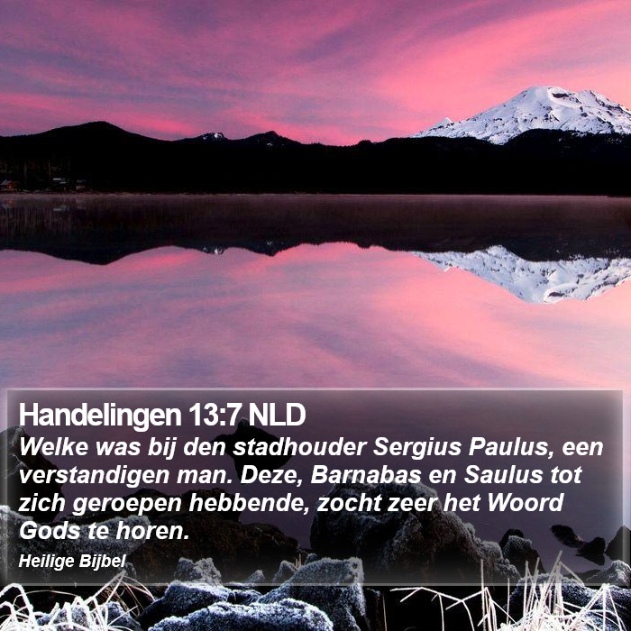 Handelingen 13:7 NLD Bible Study