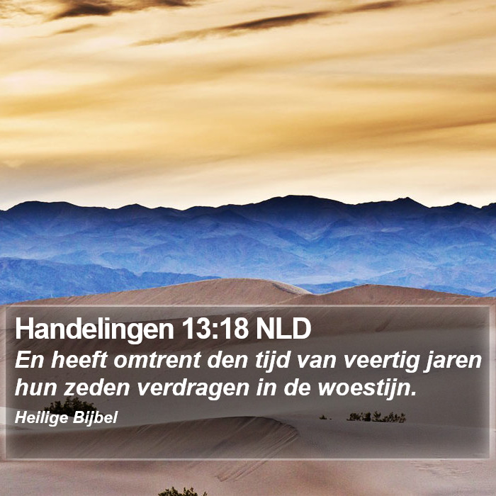 Handelingen 13:18 NLD Bible Study