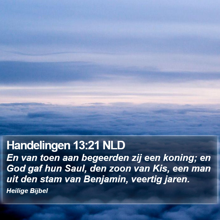 Handelingen 13:21 NLD Bible Study