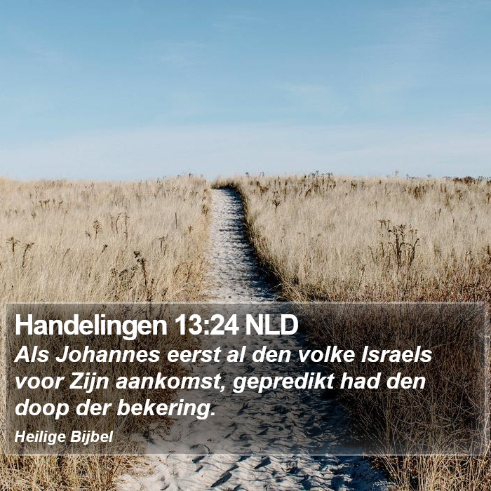 Handelingen 13:24 NLD Bible Study