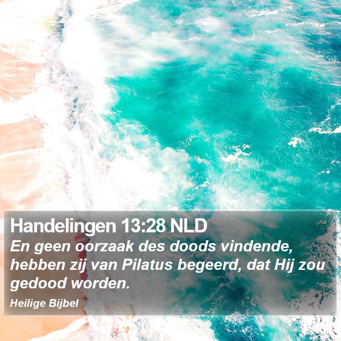 Handelingen 13:28 NLD Bible Study