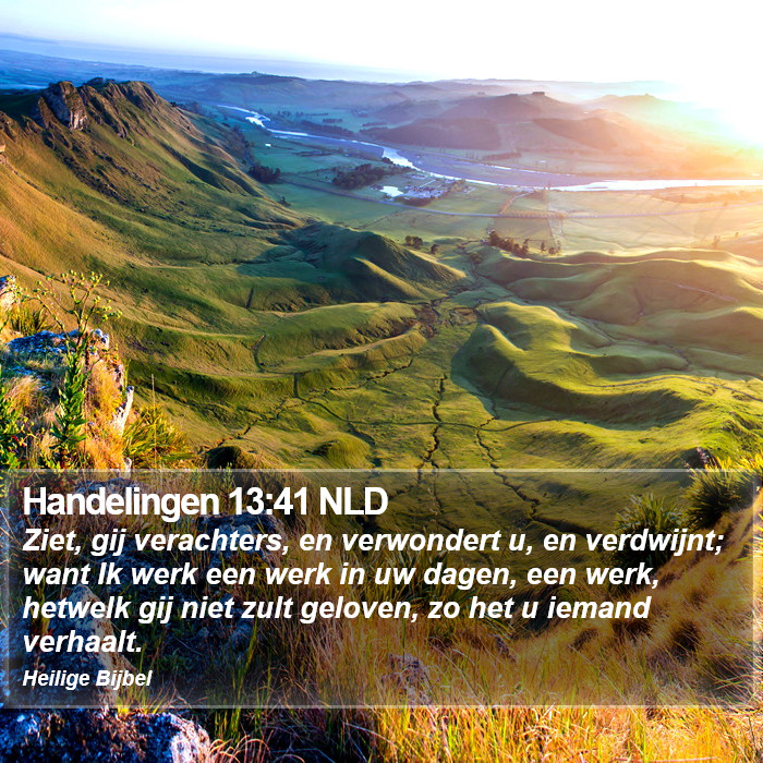 Handelingen 13:41 NLD Bible Study