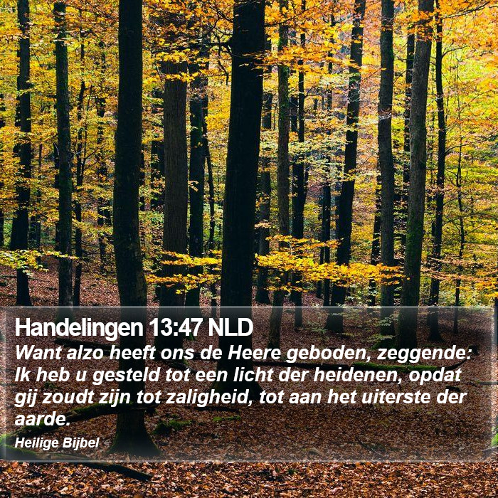 Handelingen 13:47 NLD Bible Study