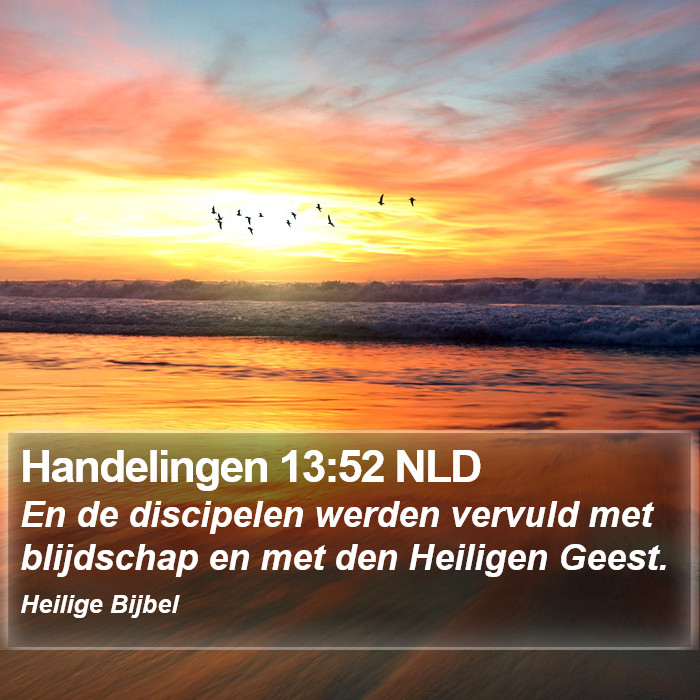 Handelingen 13:52 NLD Bible Study