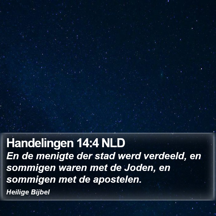 Handelingen 14:4 NLD Bible Study