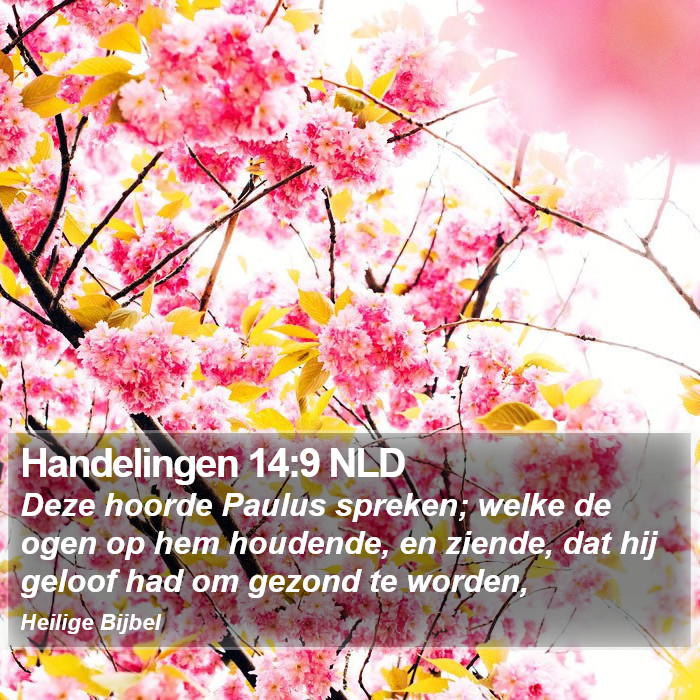 Handelingen 14:9 NLD Bible Study