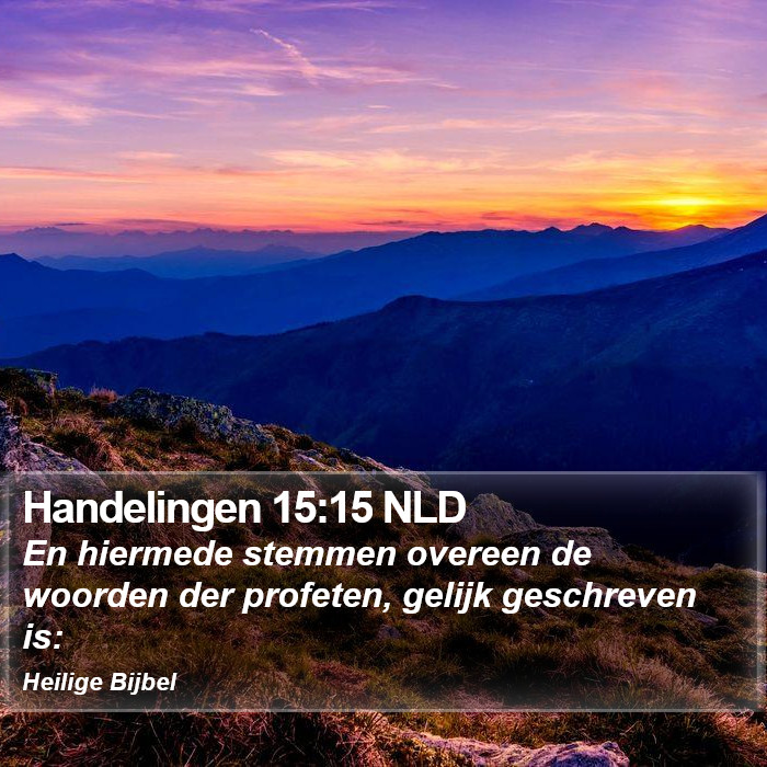Handelingen 15:15 NLD Bible Study