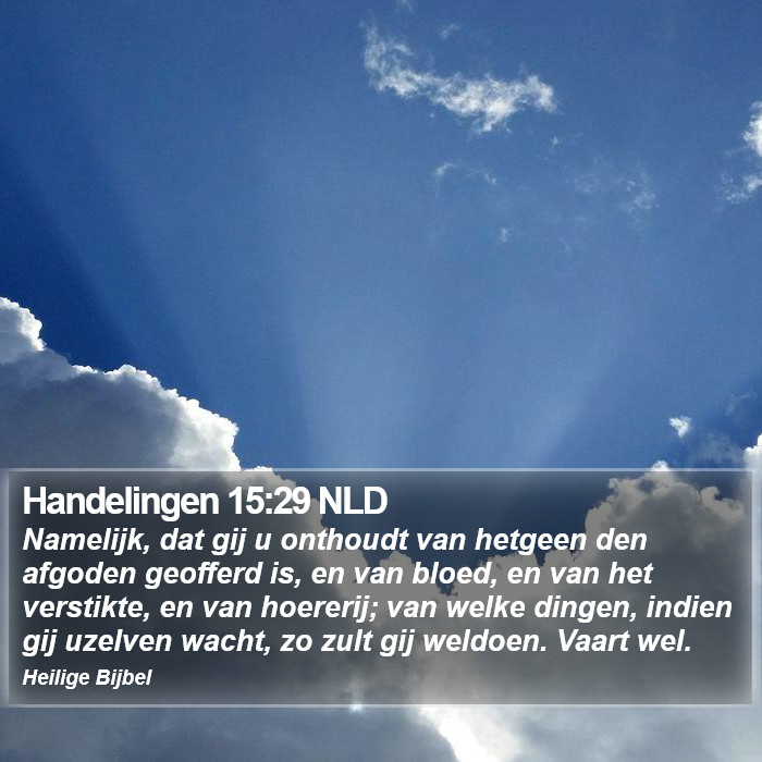 Handelingen 15:29 NLD Bible Study