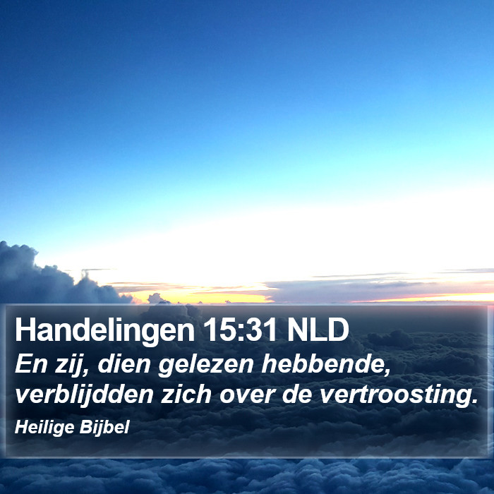 Handelingen 15:31 NLD Bible Study