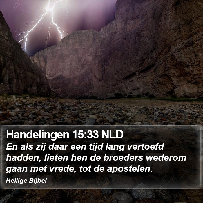 Handelingen 15:33 NLD Bible Study
