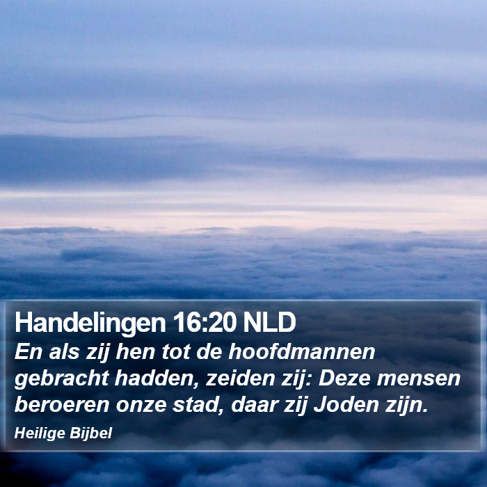 Handelingen 16:20 NLD Bible Study