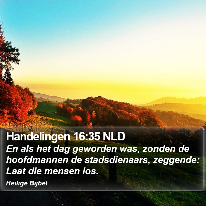 Handelingen 16:35 NLD Bible Study