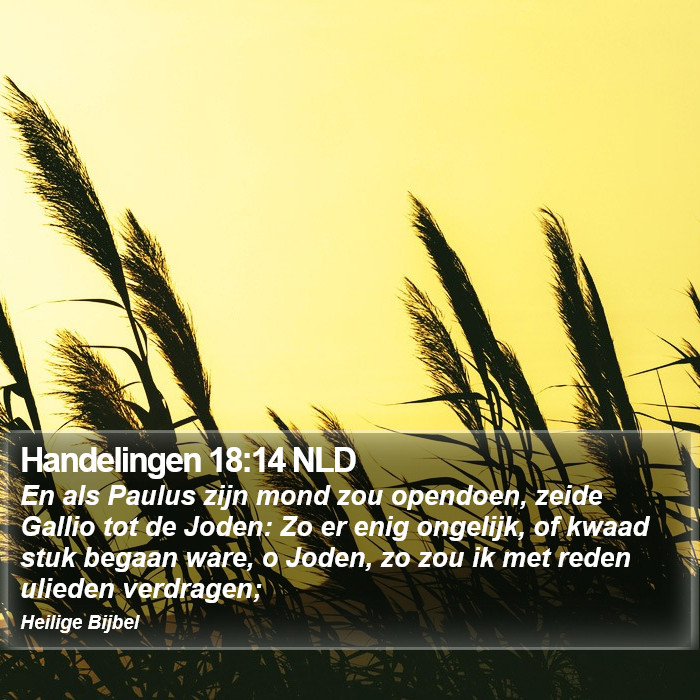Handelingen 18:14 NLD Bible Study