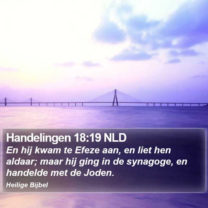 Handelingen 18:19 NLD Bible Study