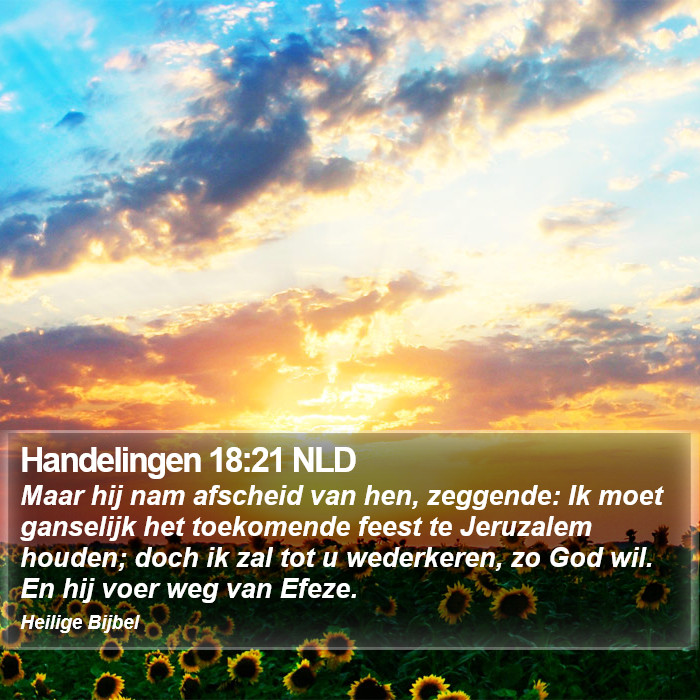 Handelingen 18:21 NLD Bible Study