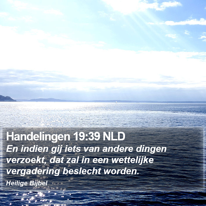 Handelingen 19:39 NLD Bible Study