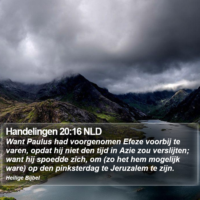 Handelingen 20:16 NLD Bible Study