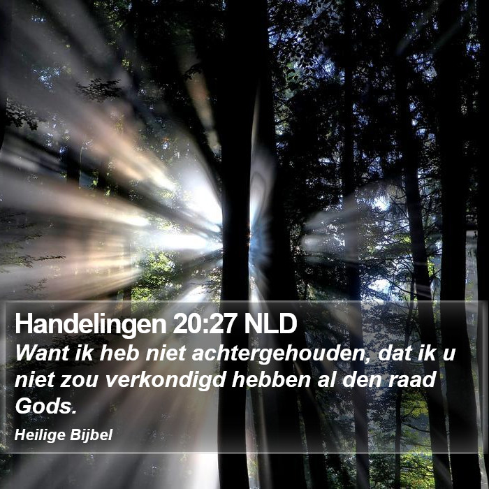 Handelingen 20:27 NLD Bible Study