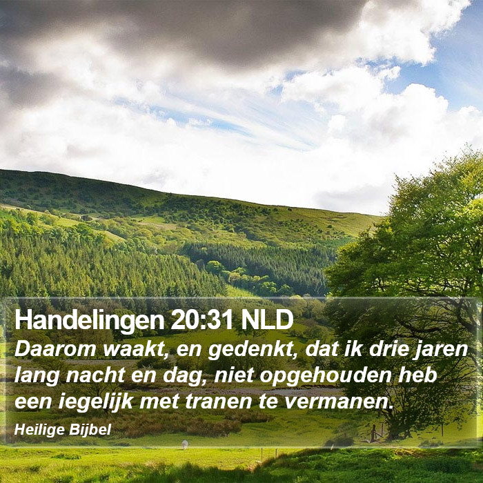 Handelingen 20:31 NLD Bible Study