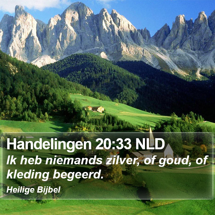 Handelingen 20:33 NLD Bible Study