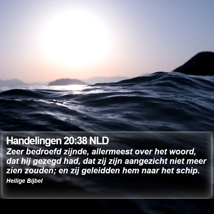 Handelingen 20:38 NLD Bible Study