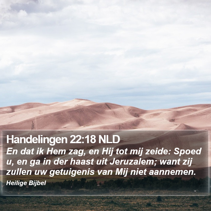 Handelingen 22:18 NLD Bible Study