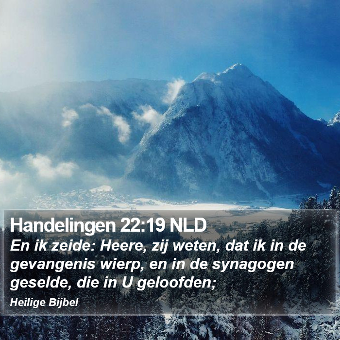 Handelingen 22:19 NLD Bible Study