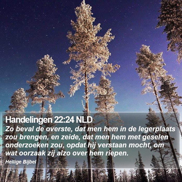 Handelingen 22:24 NLD Bible Study
