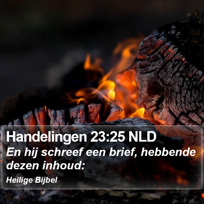 Handelingen 23:25 NLD Bible Study