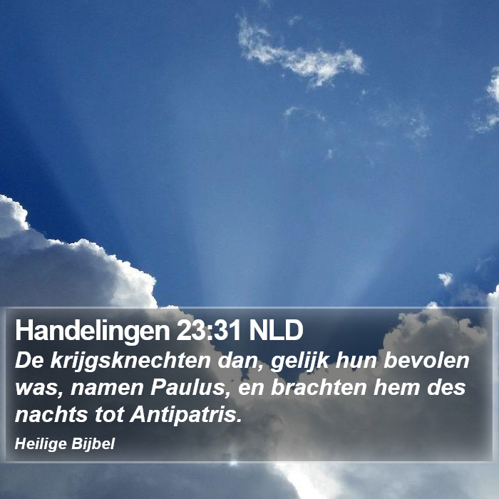 Handelingen 23:31 NLD Bible Study