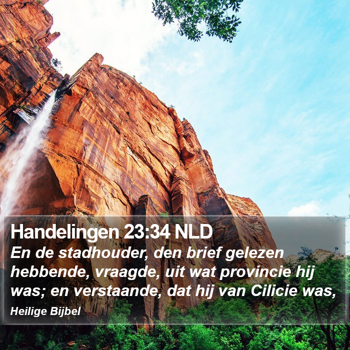 Handelingen 23:34 NLD Bible Study