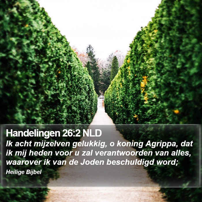 Handelingen 26:2 NLD Bible Study