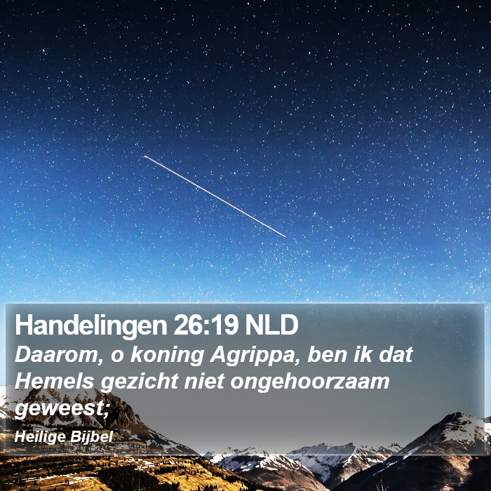 Handelingen 26:19 NLD Bible Study