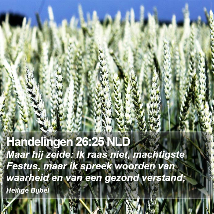 Handelingen 26:25 NLD Bible Study