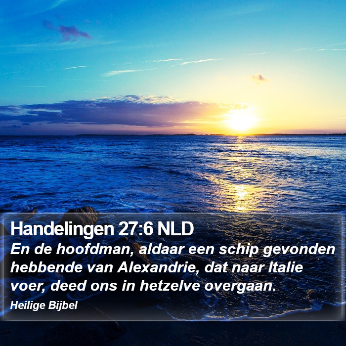 Handelingen 27:6 NLD Bible Study