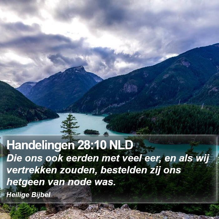 Handelingen 28:10 NLD Bible Study